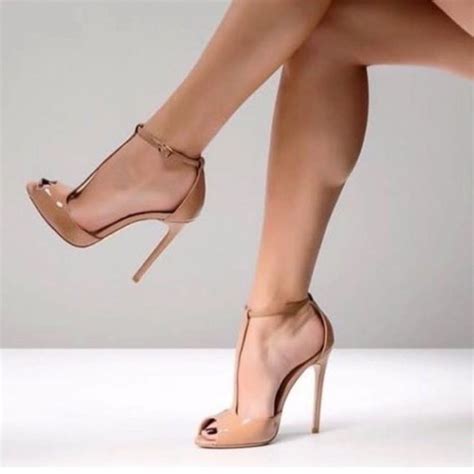 Nude Peep Toe T Strap Heel Size Heels Shoes Heels Dress And Heels