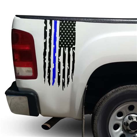 Veteran Soldier Retired Distressed American USA US Flag Truck Tailgate
