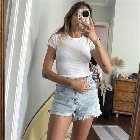 Nude Lucy Ribbed T Shirt White Depop