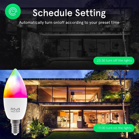 Nous Ampoule Intelligente Rgb Wifi Tuya Format E