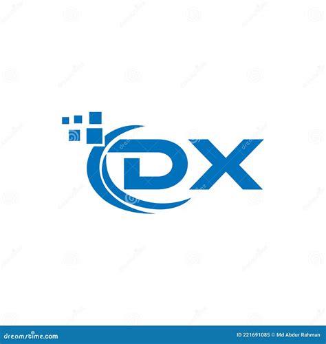 DX Letter Logo Design On White Background DX Creative Initials Letter