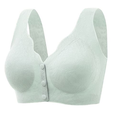 Everyday Cotton Snap Bras Womens Front Close Builtup Sports Push Up