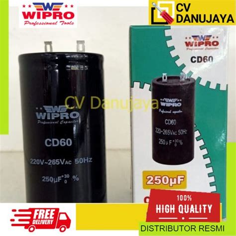 Jual Capasitor 250 Uf WIPRO Kapasitor Dinamo Motor Penggerak Generator