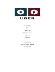 Mba Group Uber Case Analysis Final Docx Case Analysis Uber