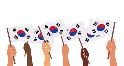 D A De La Liberaci N De Corea Del Sur Pancarta Con Banderas De Corea