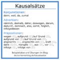 Kausalsatz Kausals Tze Kausale Konnektoren Beispiele Und Bungen