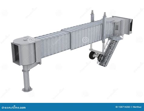 Jet Bridge Isolated stock illustration. Illustration of jetliner ...