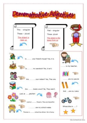 Demonstrative English Esl Worksheets Pdf Doc