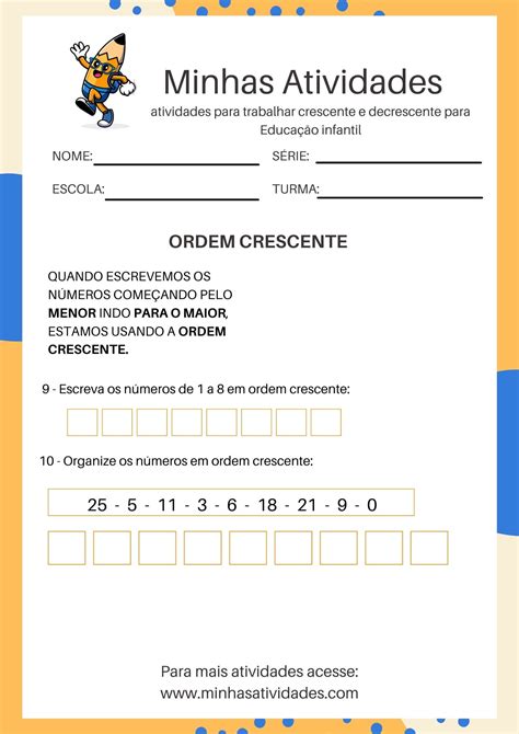 Escreva Em Ordem Crescente - 8