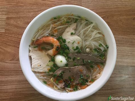 Clear Rice Noodle Soup Or Hu Tieu In Vietnam 4 Scooter Saigon Tour