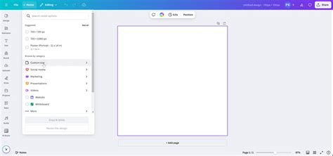 Qual O Tamanho Da Folha Xamex No Canva - Como redimensionar no Canva - guia em vídeo de 1 minuto