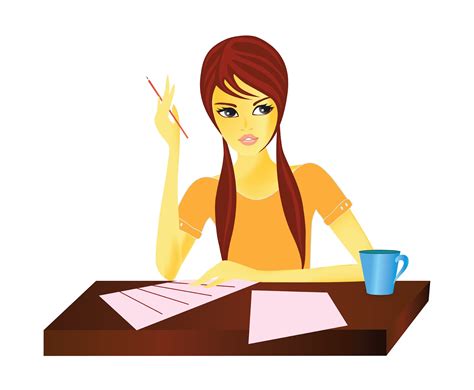 author writing clipart