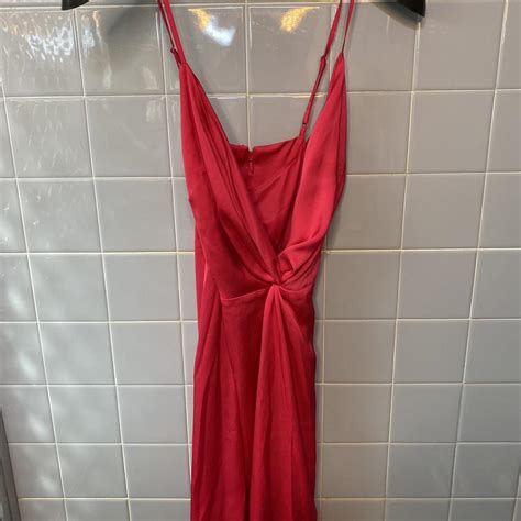 Express Hot Pink Spaghetti Strap Party Dress In Depop