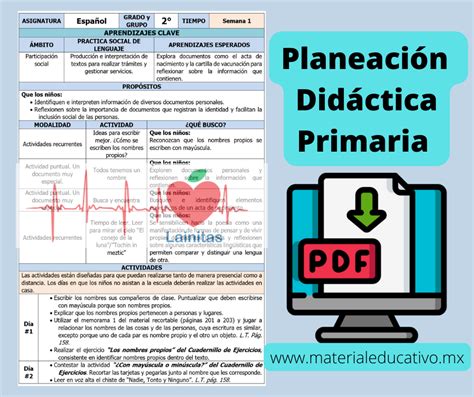 En Material Educativo queremos compartirte la Planeación Didáctica