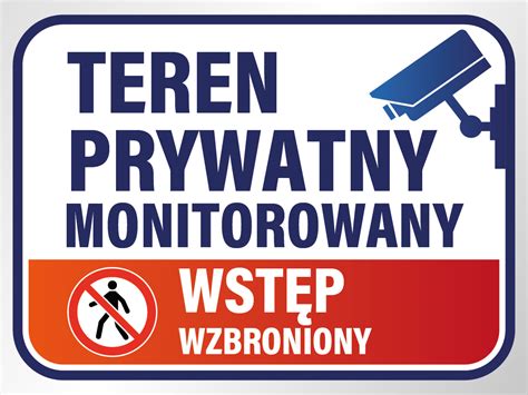 TABLICZK 20X30 Teren monitorowany WSTĘP WZBRONIONY MDS 76 Cena