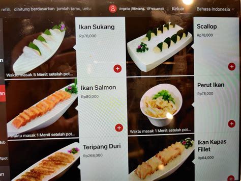 Carta del restaurante 海底捞火锅 Haidilao Hot Pot Pakuwon Trade Center Surabaya