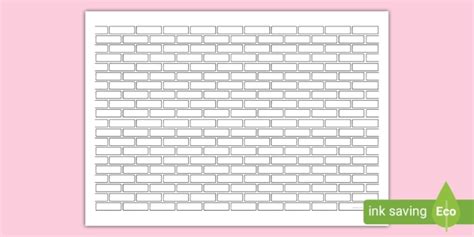 brick template printable  bricks template structure