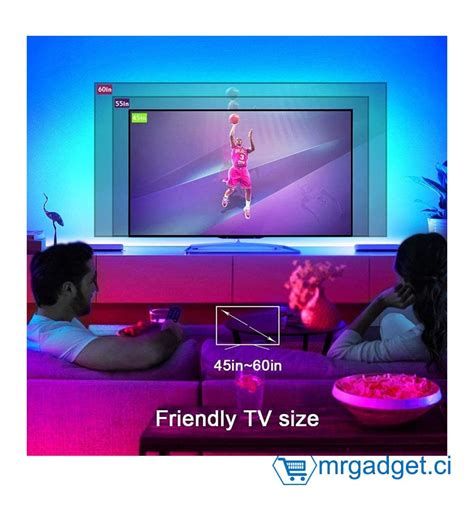 Ruban De R Tro Clairage Tv Led Jesled M Bande Led Usb Bluetooth Tv