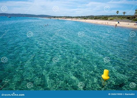 Crystal Clear Blue Water Of Legendary Pampelonne Beach Near Saint