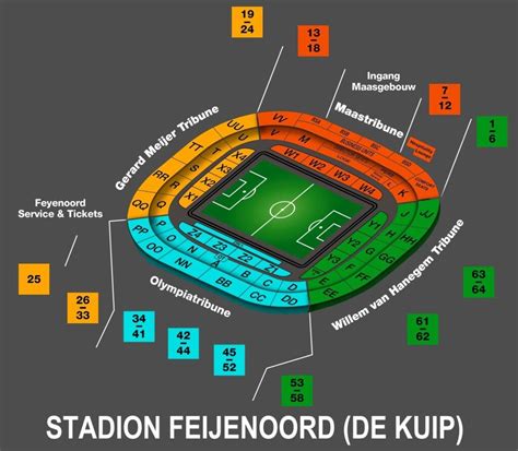 Stadion Feijenoord Seating Chart With Rows And Seat Numbers 2024