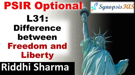 Psir Optional Lectures Unit 4 L31 Difference Between Freedom And