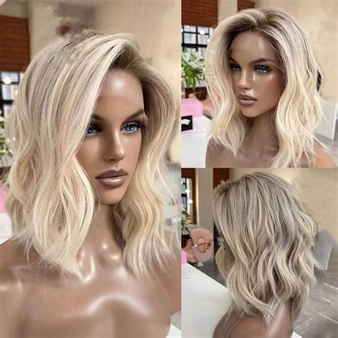 Amazon Oulaer Side Part 13x4 Blonde Lace Front Wig Human Hair