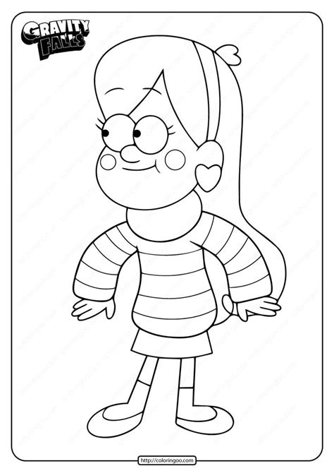 Printable Gravity Falls Mabel Coloring Page Coloring Pages Gravity