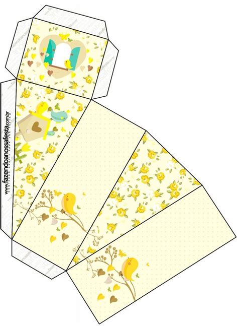 Caixa Fatia Jardim Encantado Amarelo Proven Al Fazendo A Nossa Festa