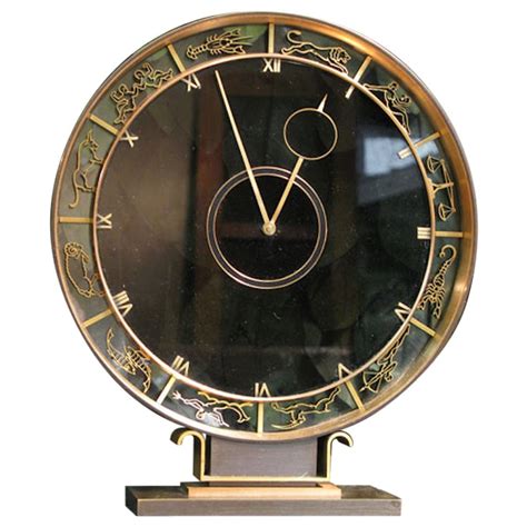 Wonderful Art Deco Zodiac Mantle Clock At 1stDibs