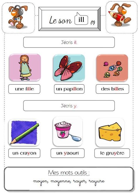 Sons Gn Et Ill Fran Ais Et Criture Pinterest Le Son Cahier Et