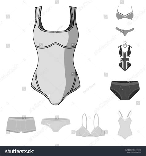 Vector Illustration Bikini Fashion Sign Collection Stock Vector Royalty Free
