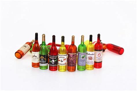 Miniature Wine Bottles8pcs Miniature Food Dollhouse Miniatures ...