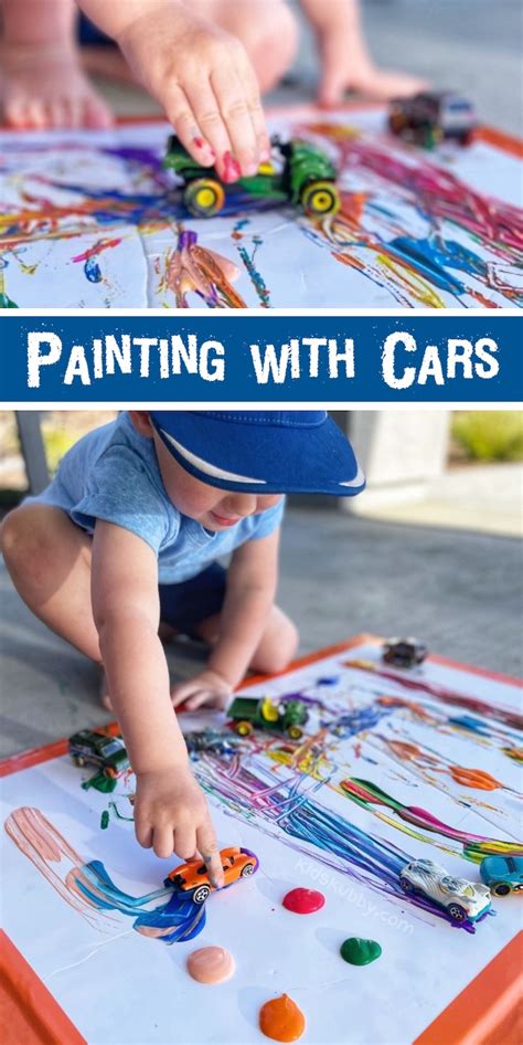 Painting With Cars Fun Action Art Activity