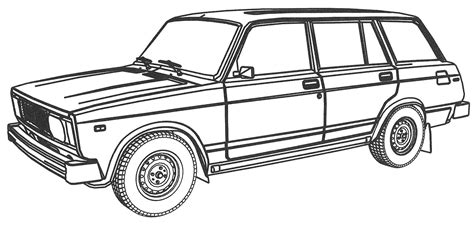 Раскраска Русские Машины