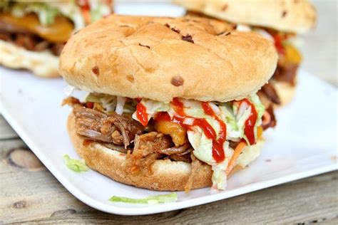 Slow Cooker Sweet And Spicy Pulled Pork Sandwiches Recipe Girl