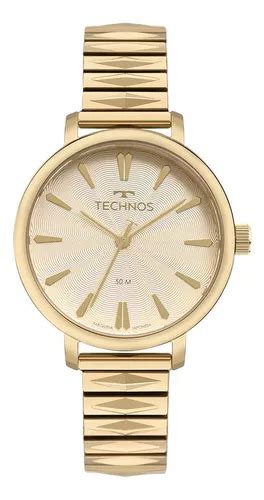 Reloj Technos Dorado Mediano Para Mujer Atm Mercadolibre