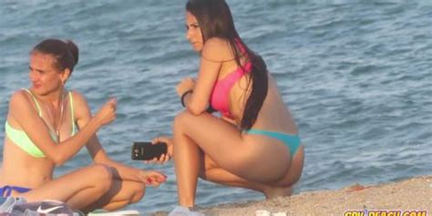 Hot Teen Bend Over Thong Bikini Public Beach Tnaflix