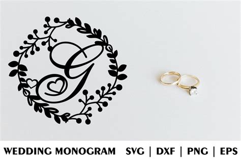 Letter G Of The Wedding Decorative Monogram Svg Eps Dxf Png