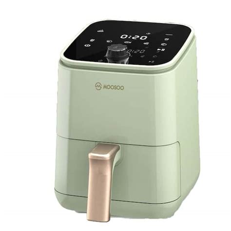 MOOSOO 2 Qt Premium Green Air Fryer For 1 2 People With Timer