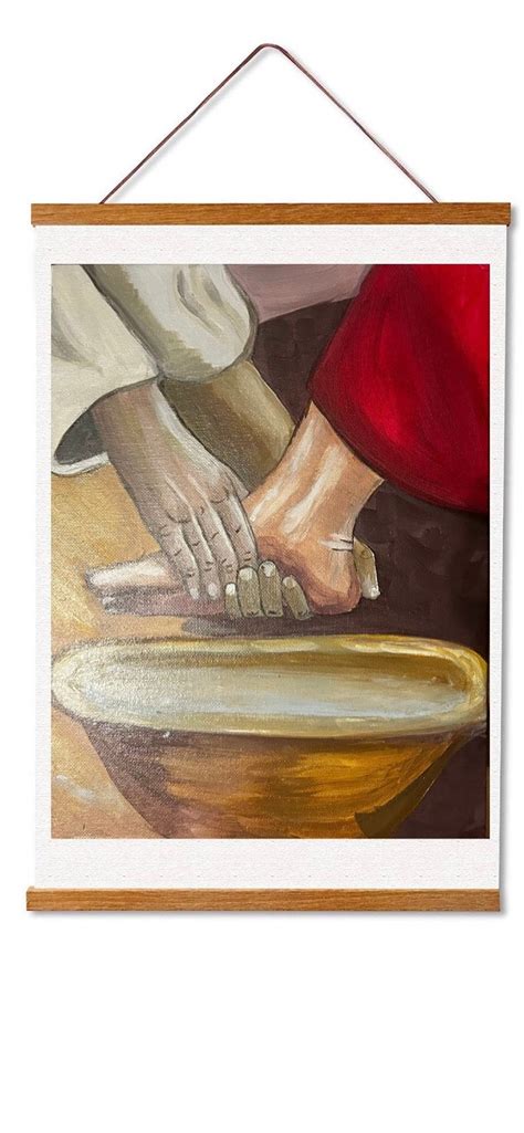 Jesus Washing Feet Painting - Etsy