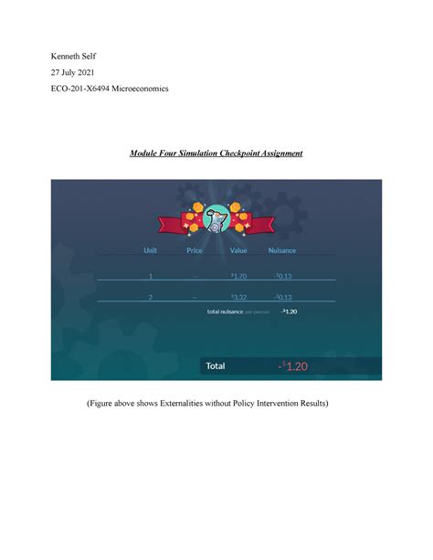 Module Four Simulation Checkpoint Assignment Revised Kenneth Self