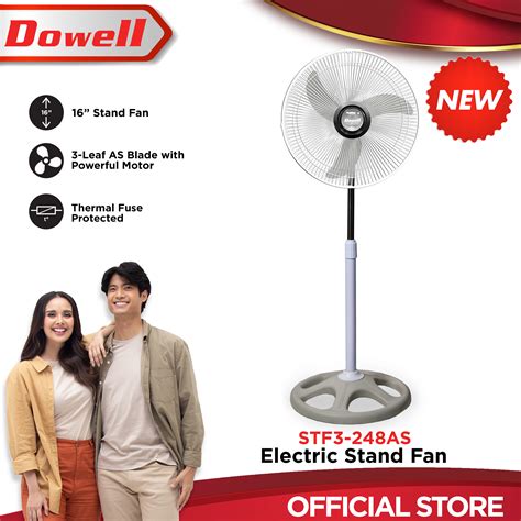 Dowell STF3 248AS 16 Stand Fan With Powerful Motor And Thermal Fuse