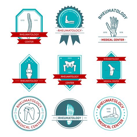 Rheumatology medical center badge set design 12963471 Vector Art at