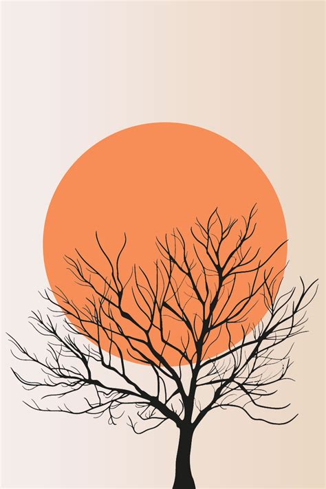 Minimalist Tree Illustration Print Artofit