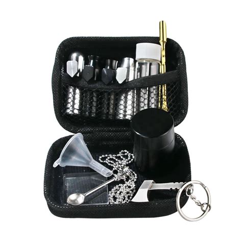 2021 Tobacco Snuff Snorter Kit Aluminum Snuff Snorter Sniff Dispenser Nasal Metal Storage ...