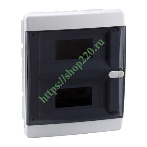 Щит встраиваемый OptiBox P-CVK-1-18-IP41 18 модулей прозрачная черная ...