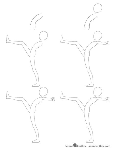 How To Draw Anime Poses Step By Step Animeoutline Anime Poses