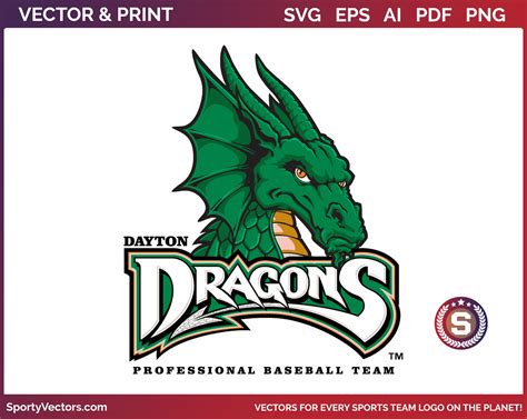 Dayton Dragons - Baseball - Primary Logo (2000) - Sports Logo SVG, PNG ...