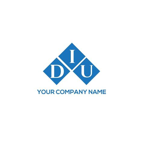 DIU letter logo design on WHITE background. DIU creative initials ...