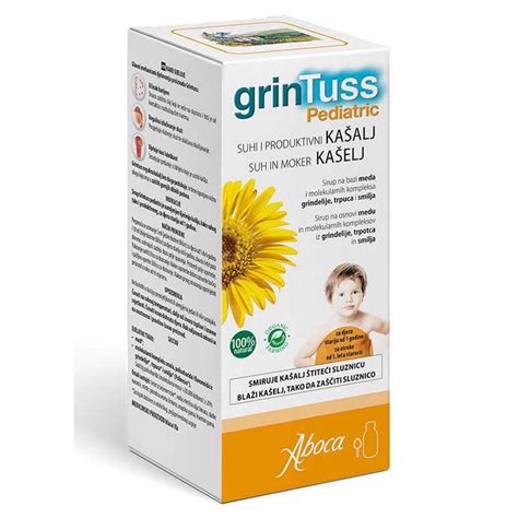 GRINTUSS PEDIATRIC Sirup - Protiv kašlja za decu od 1 god - 180gr ...